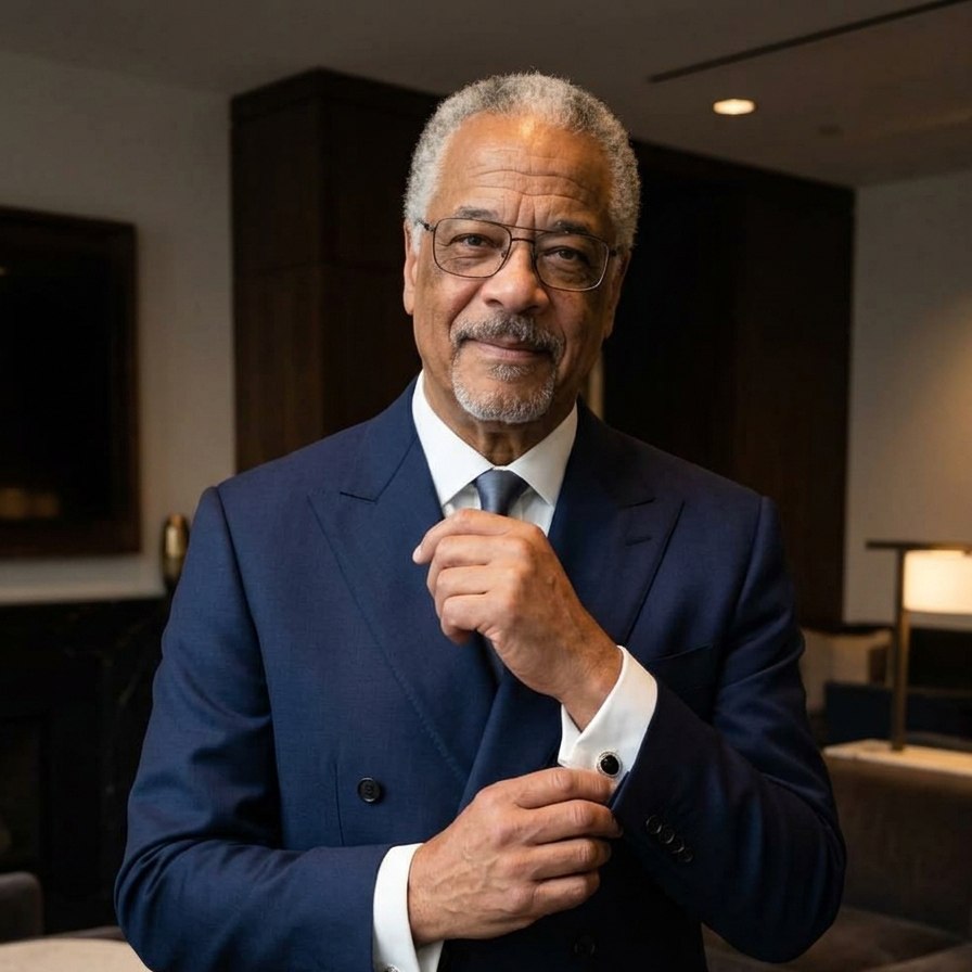 Malcolm Adediran in formal attire